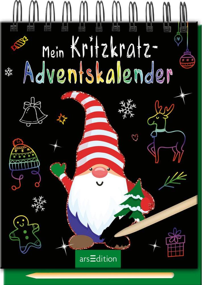 Ars Edition Mein Kritzkratz-Adventskalender