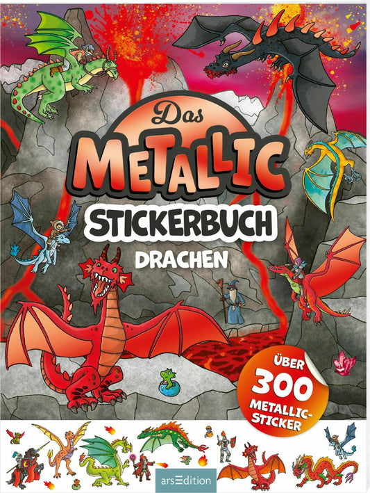 Ars Edition Das Metallic-Stickerbuch - Drachen