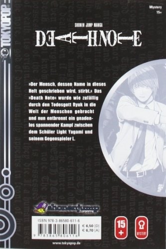 Tokyopop Death Note 01 (Deutsch, 2006, Tsugumi Ohba, Takeshi Obata)