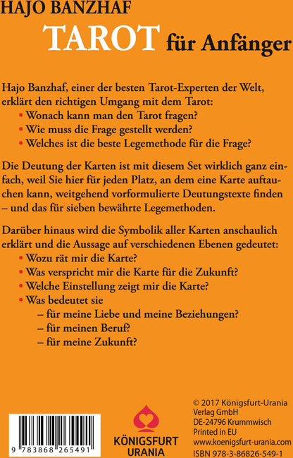 Königsfurt-Urania Tarot für Anfänger (Deutsch, 2017, Hajo Banzhaf)