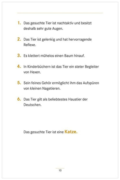 Umschreibungen Tiere. Gedächtnistraining