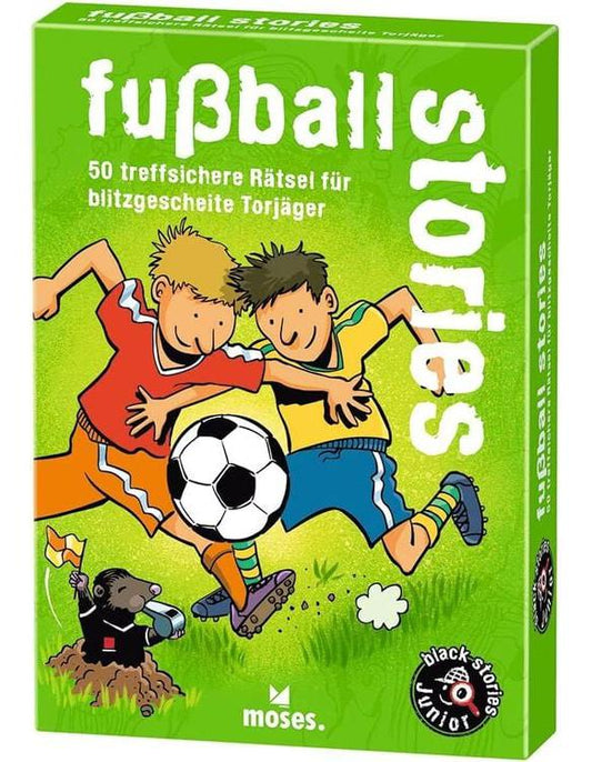 Ratespiel BLACK STORIES JUNIOR - FUSSBALL-STORIES 50-teilig