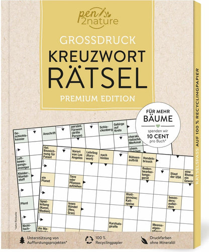 Pen2nature Großdruck Kreuzworträtsel (Deutsch, 2024, pen2nature)