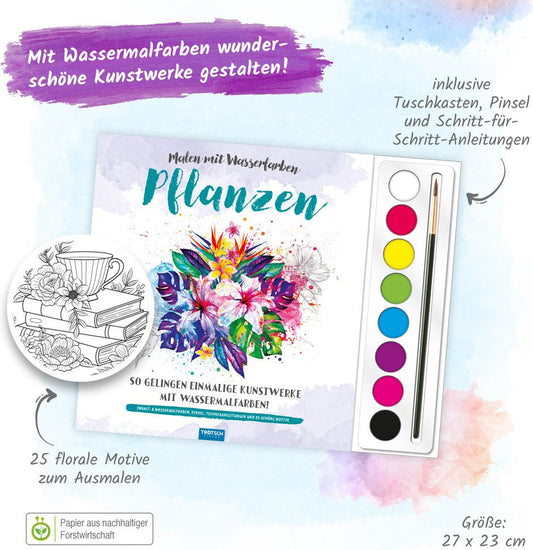 Trötsch Malen mit Wasserfarben Pflanzen