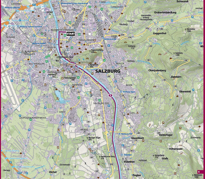 Kompass Fahrrad-Tourenkarte Alpe Adria Radweg 1:50.000