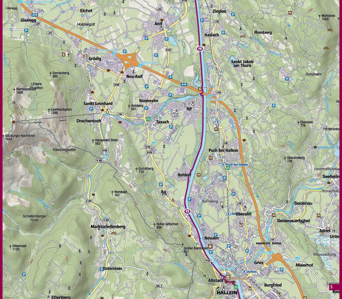 Kompass Fahrrad-Tourenkarte Alpe Adria Radweg 1:50.000