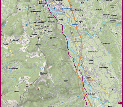 Kompass Fahrrad-Tourenkarte Alpe Adria Radweg 1:50.000