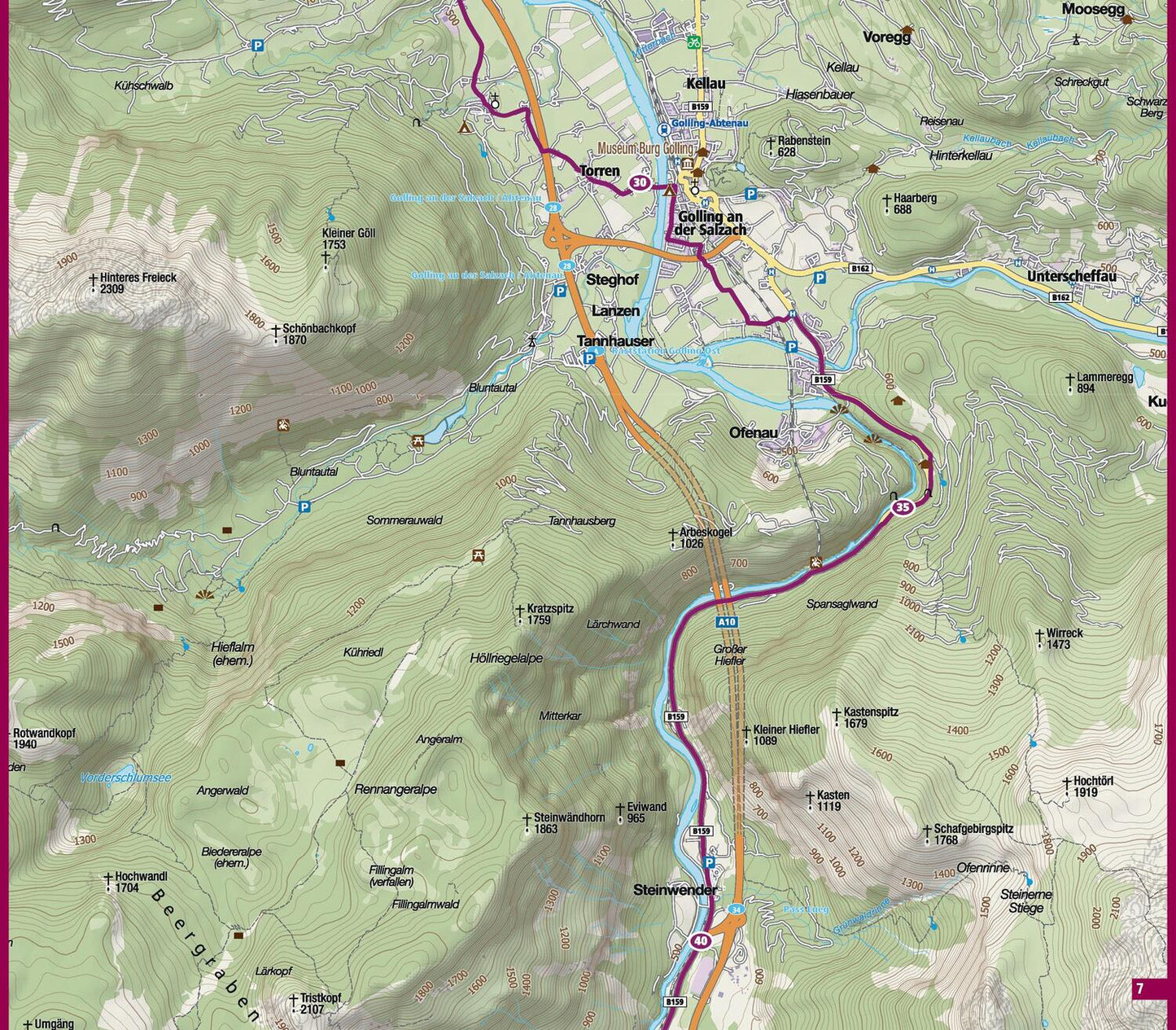 Kompass Fahrrad-Tourenkarte Alpe Adria Radweg 1:50.000