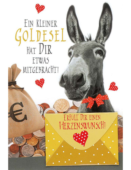 DK Ag Collage Geldkarte Esel