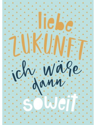 Postkarte Goldrichtig hoch
