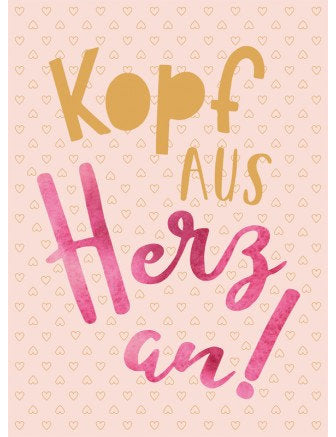 Postkarte Goldrichtig hoch
