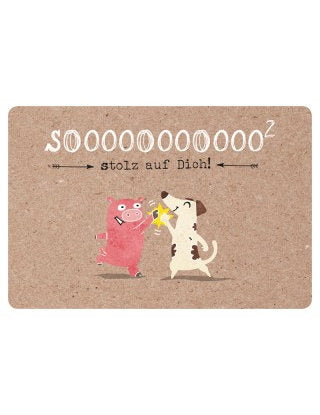 Postkarte Hello Friends quer