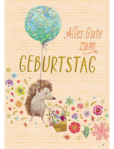 Postkarte. Papelino / Geburtstag / Hoch