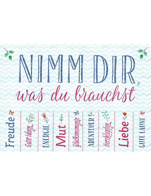 Postkarte. Papelino / Glückwünsche/Gute Wünsche / Quer