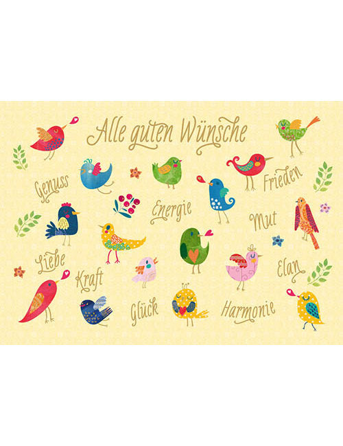 Postkarte. Papelino / Glückwünsche/Gute Wünsche / Quer