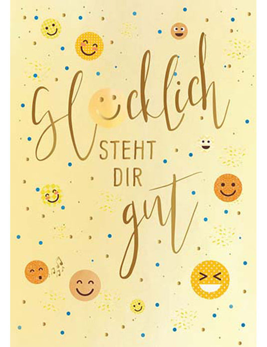 Postkarte. Papelino / Glück / Hoch