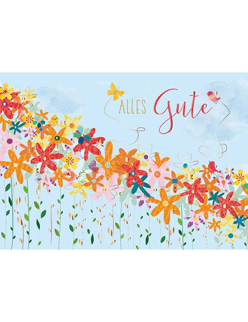 Postkarte. Papelino / Alles Gute / Quer
