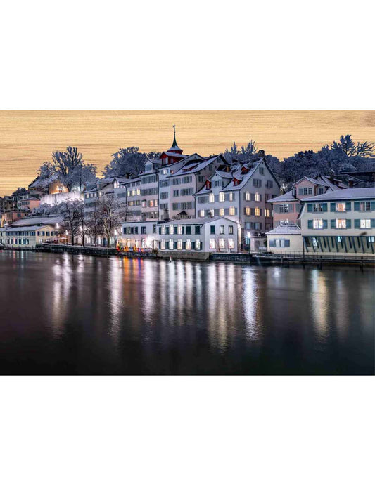Postkarte. Bambus Swiss Colored