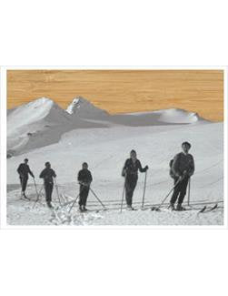 Postkarte. Bambus Swiss Colored