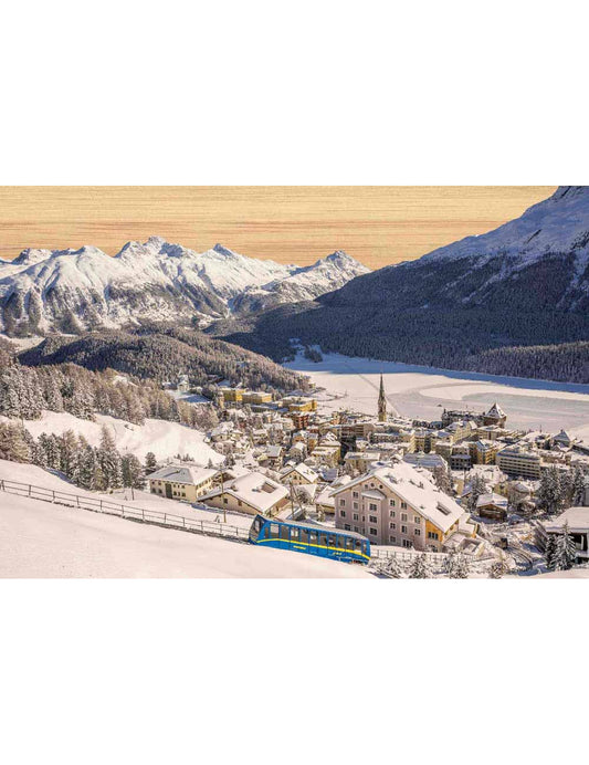 Postkarte. Bambus Swiss Colored