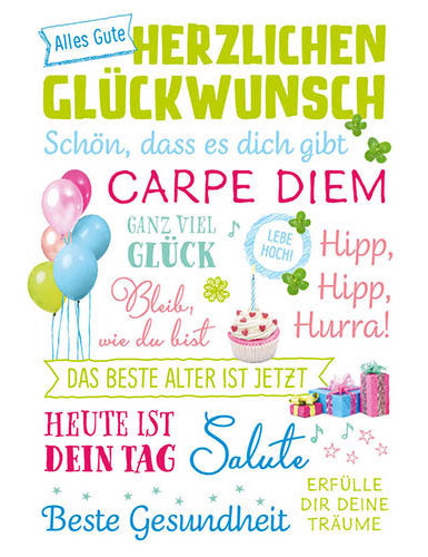 Postkarte. Kultura / Geburtstag / Hoch