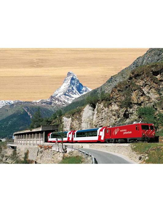 Postkarte. Bambus Swiss Colored
