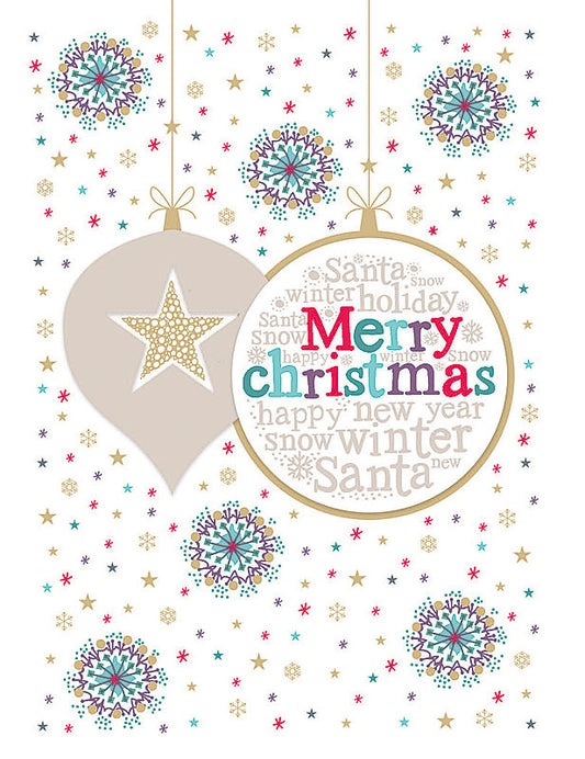 Biglietto Buon Natale C/appl. E Foil