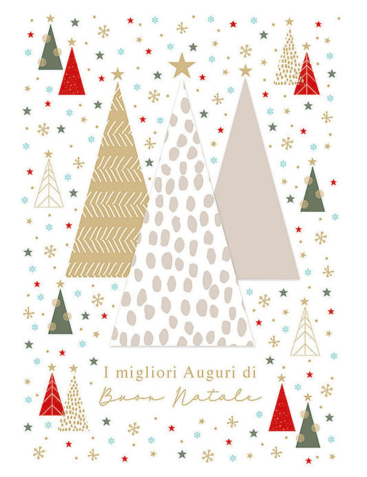 Biglietto Buon Natale C/appl. E Foil