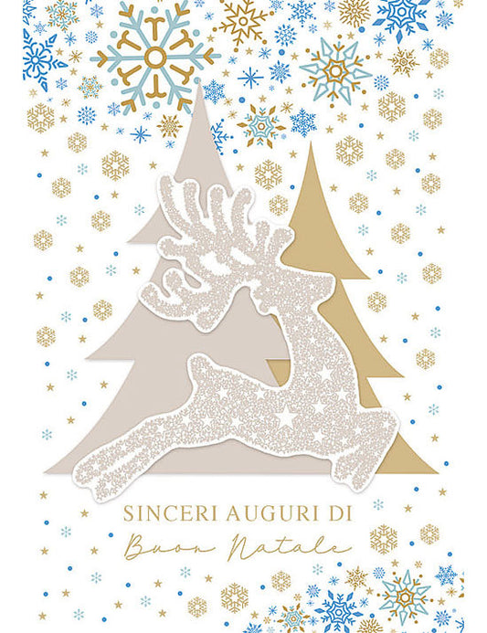 Biglietto Buon Natale C/appl. E Foil