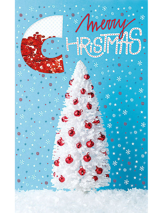 Biglietto Buon Natale C/paillettes