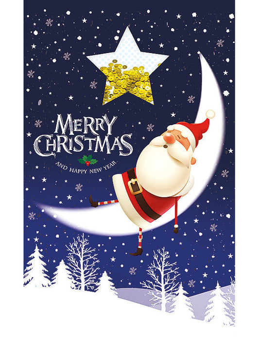 Biglietto Buon Natale C/paillettes
