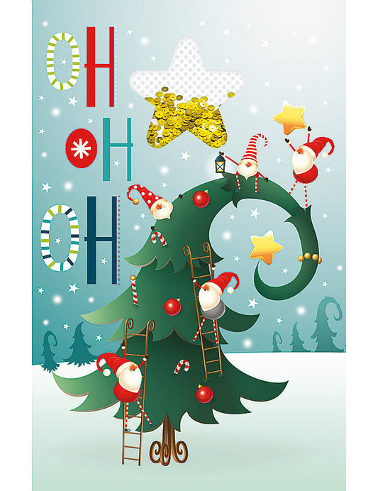 Biglietto Buon Natale C/paillettes