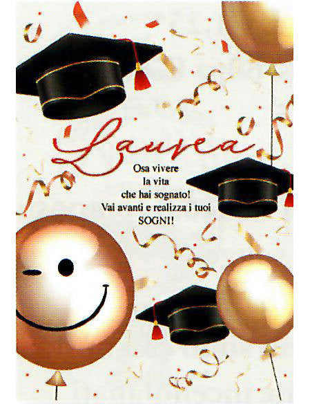 Biglietto Laurea C/foil