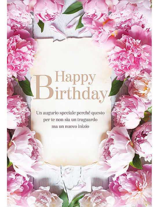 Biglietto Compleanno Auguri C/glitter