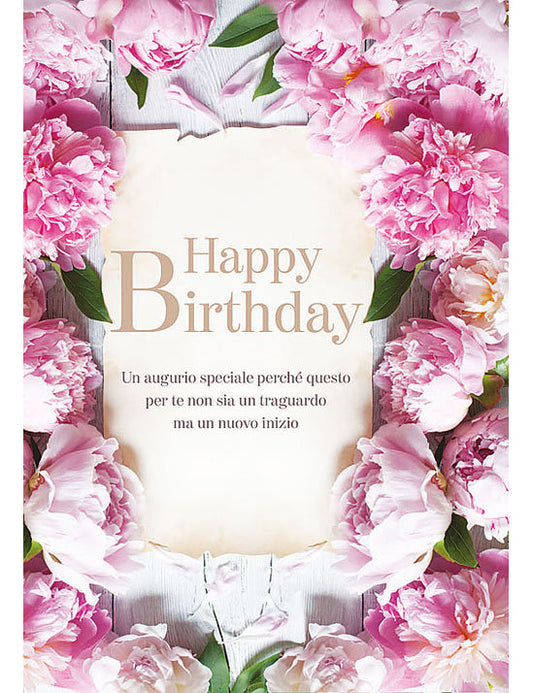 Biglietto Compleanno Auguri C/glitter