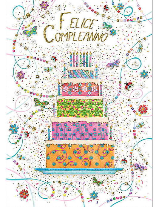 Biglietto Compleanno C/rilievo E Foil