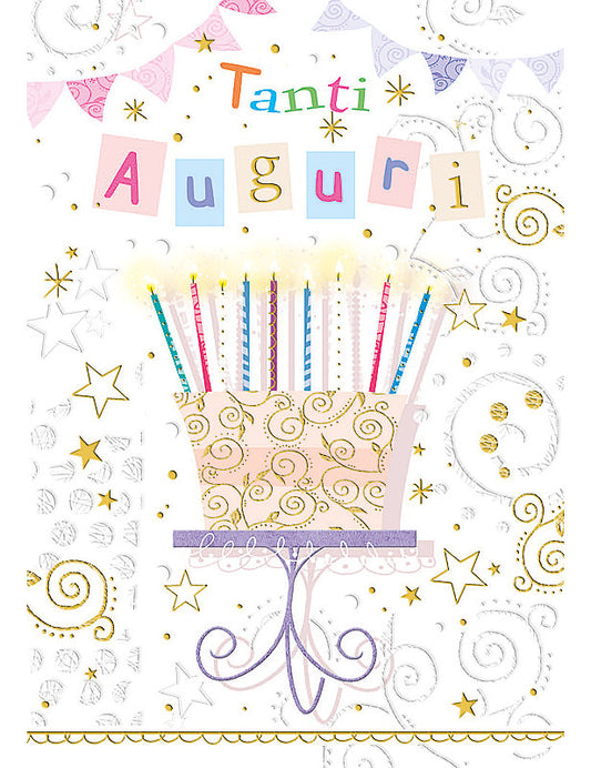 Biglietto Compleanno Auguri C/foil