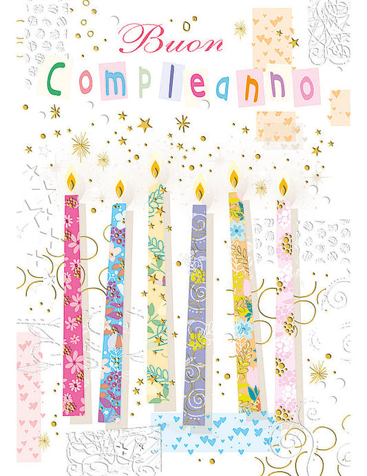 Biglietto Compleanno Auguri C/foil