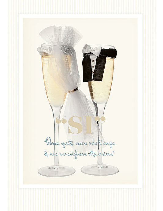 Biglietto Matrimonio C/glitter