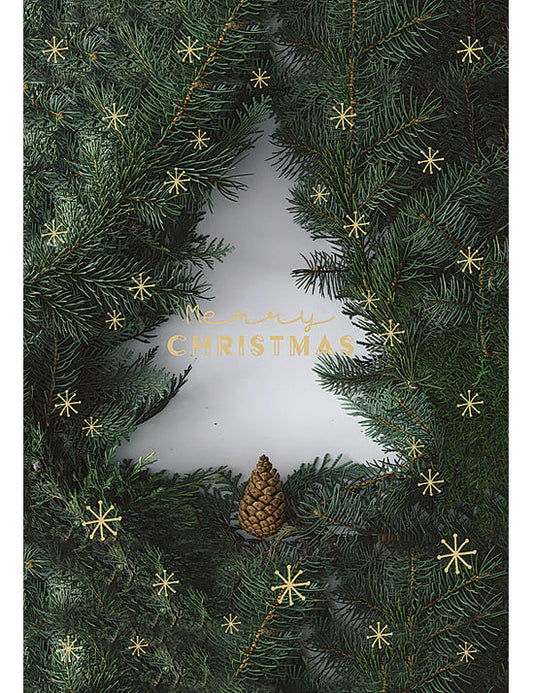 Biglietto Natale Fotografico C/foil E Glitter