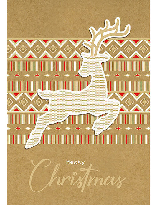 Biglietto Natale Carta Kraft C/appl.