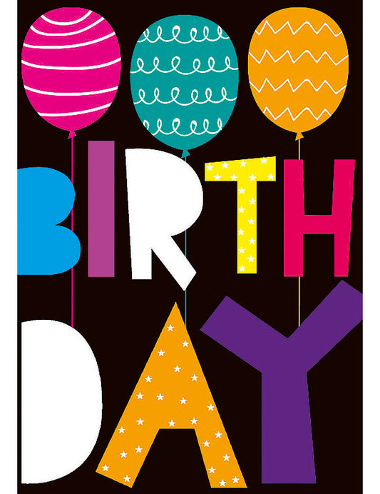 Biglietto Happy Birthday Metal C/glitter