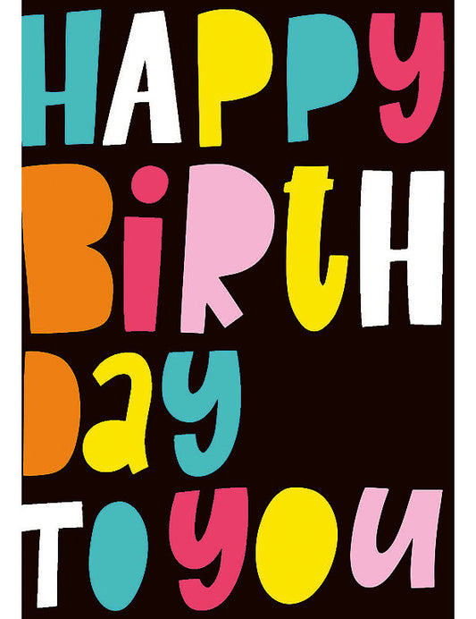 Doppelkarte / Happy Birthday to you / hoch