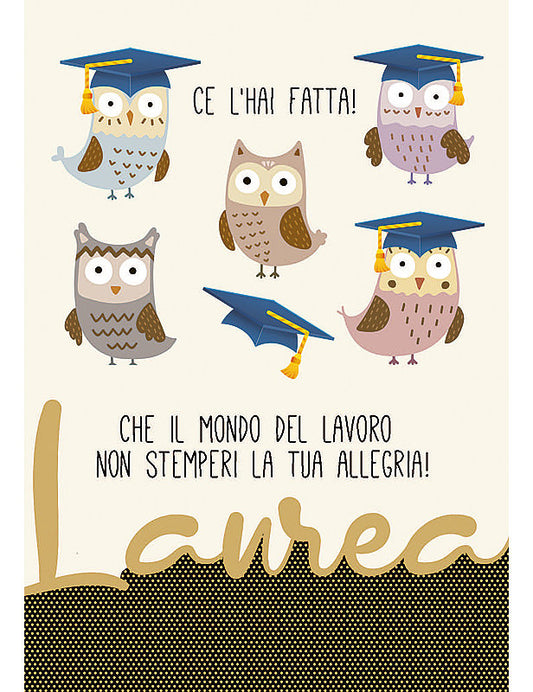 Biglietto Laurea C/foil