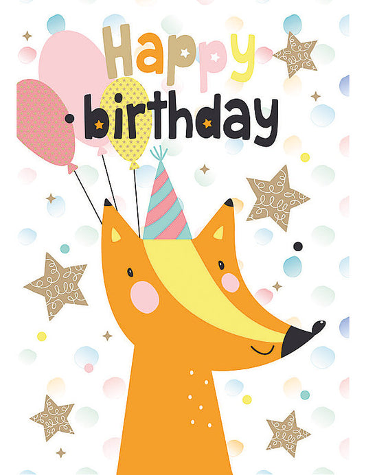 Biglietto Compleanno Animaletti C/foil