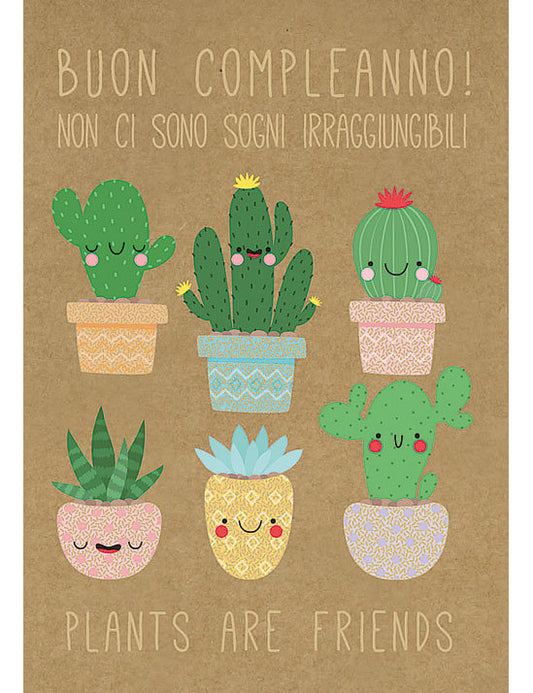 Biglietto Compleanno Design Kraft C/foil