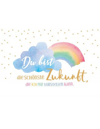 Postkarte Goldrichtig quer