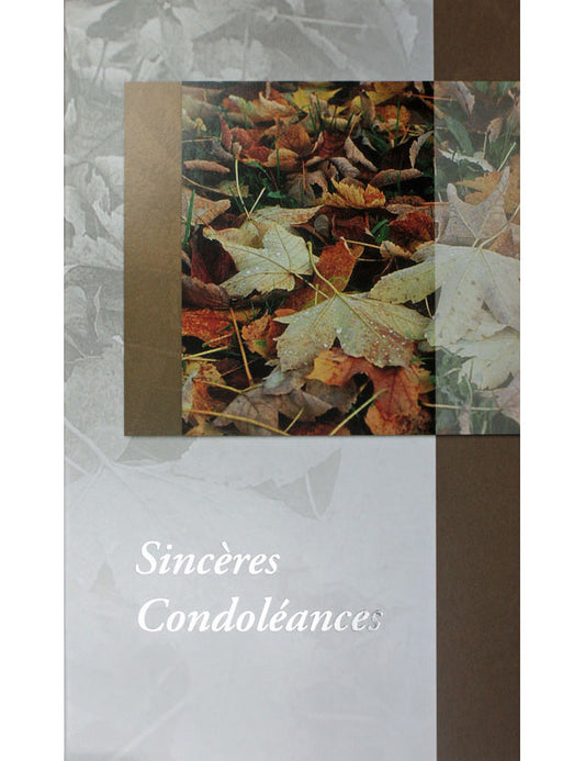 Doppelkarte. Sincères Condoléances