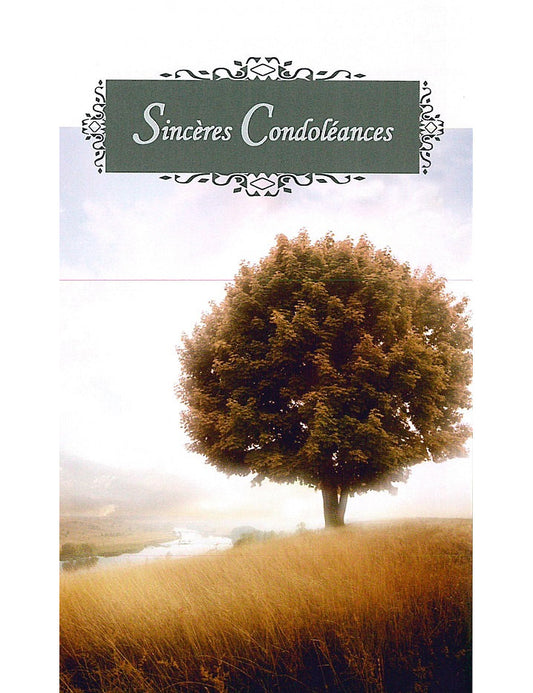 Doppelkarte. Sincères Condoléances