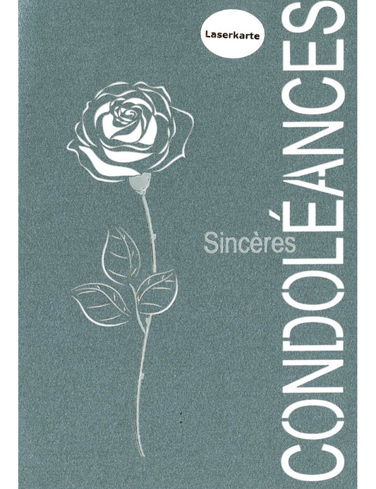 Doppelkarte. Sincères Condoléances